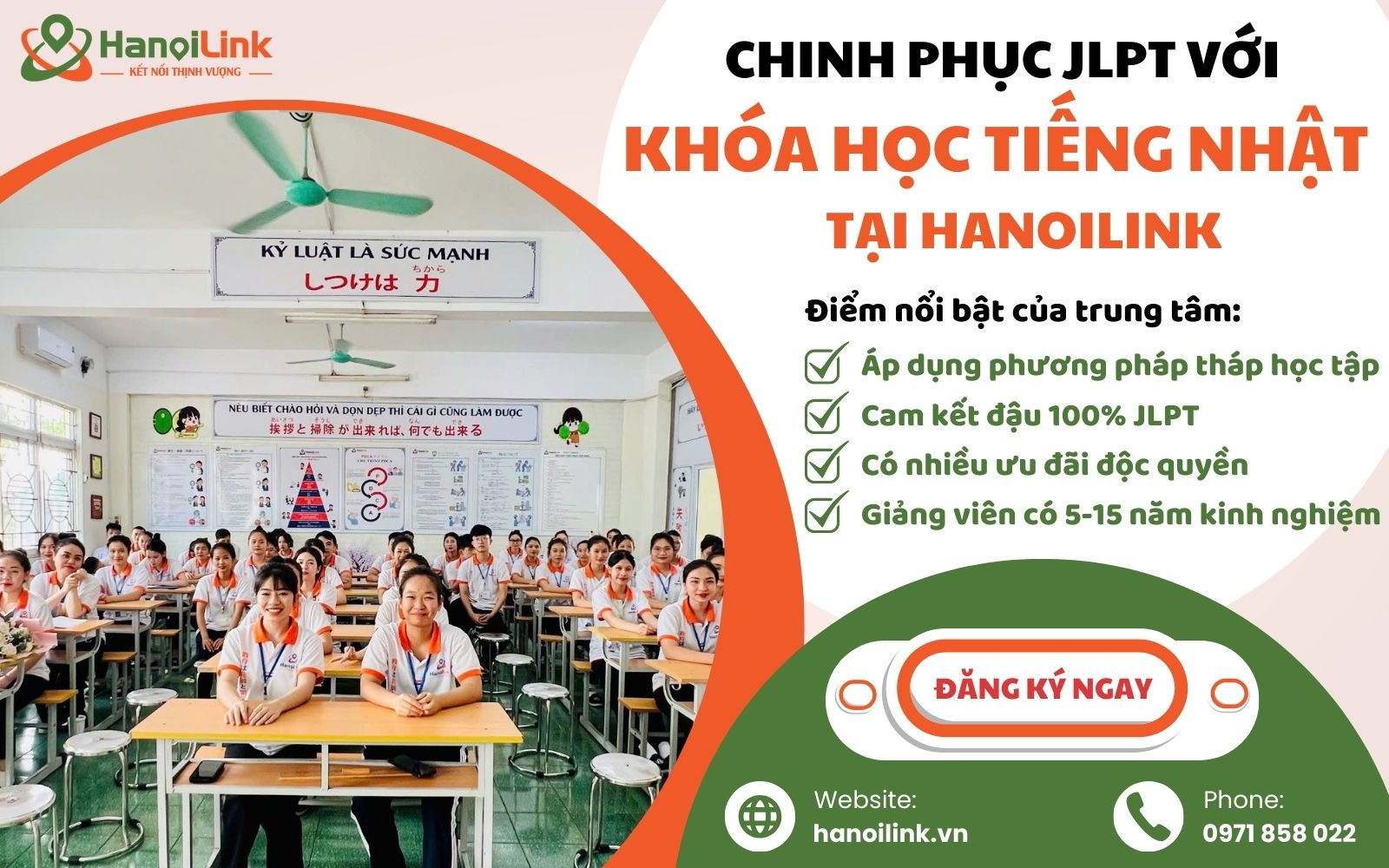 Khóa học tiếng Nhật hiệu quả tại trung tâm HanoiLink